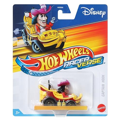 Hot Wheels RacerVerse Die-Cast Vehicle with Captain Hook Driver 1:64 Scale