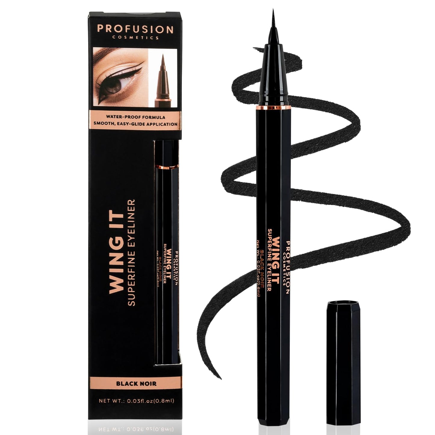 Profusion Cosmetics WING IT Superfine Eye Liner - Makeup with Long Lasting, Cruelty-free and Wonderful Design Eye Liner