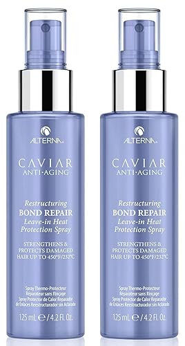 Alterna Caviar Anti-Aging Restructuring Bond Repair Leave-in Heat Protection Spray,4.2 Ounce (2-Pack)