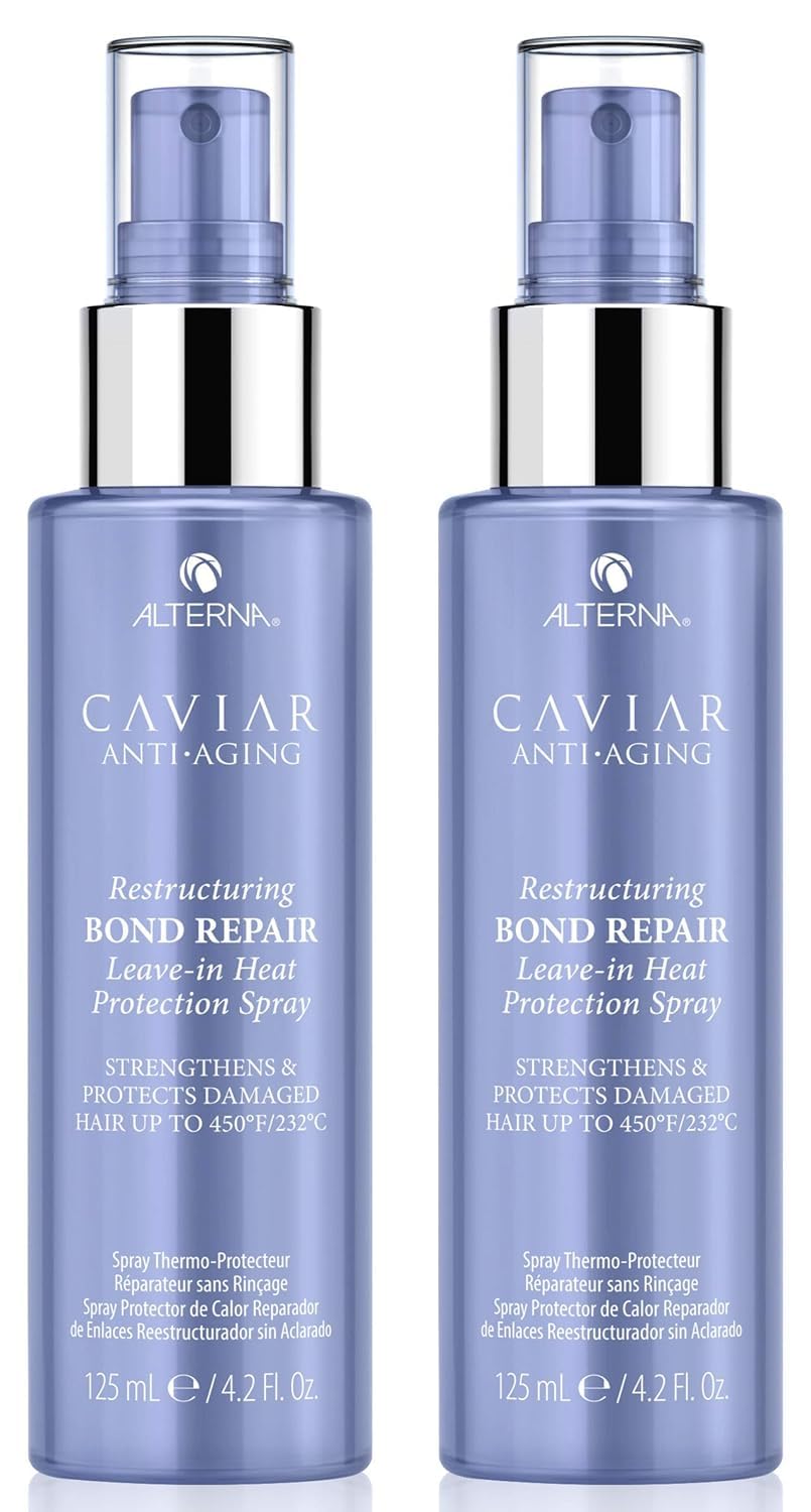 Alterna Caviar Anti-Aging Restructuring Bond Repair Leave-in Heat Protection Spray,4.2 Ounce (2-Pack)