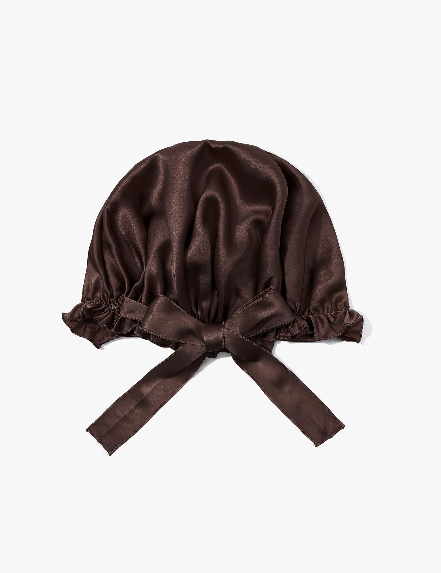 LilySilk Silk Bonnet for Sleeping Womens Sleep Cap 100% 19MM Mulberry Silk for Long Curly Hair Adjustable Stretchy Dark Brown Beauty and Personal Care LilySilk
