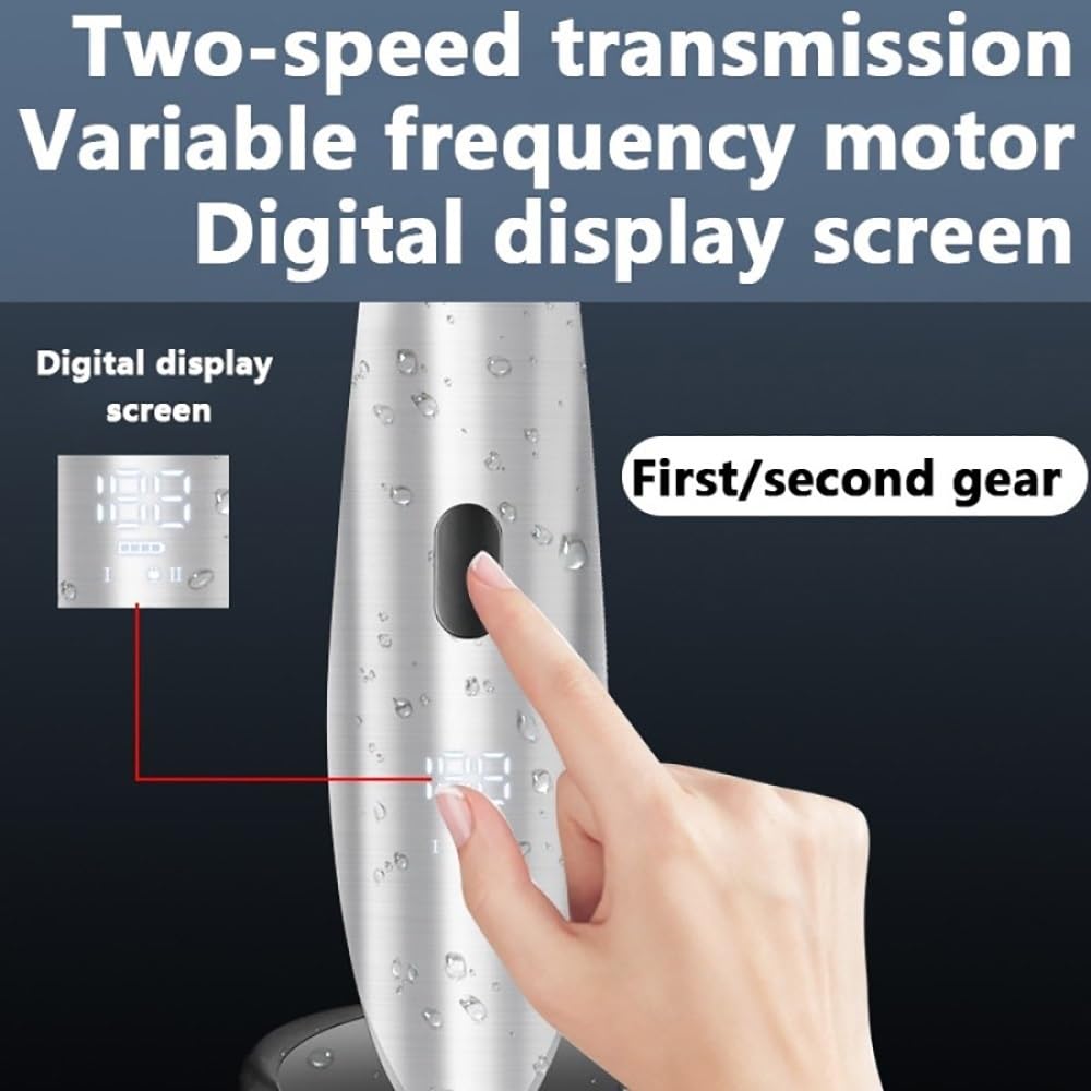 QDKVTNDJZ Mens Hair Clippers, Professional Cordless Waterproof Trimmer USB Rechargeable Electric Sculpting Beauty and Personal Care QDKVTNDJZ