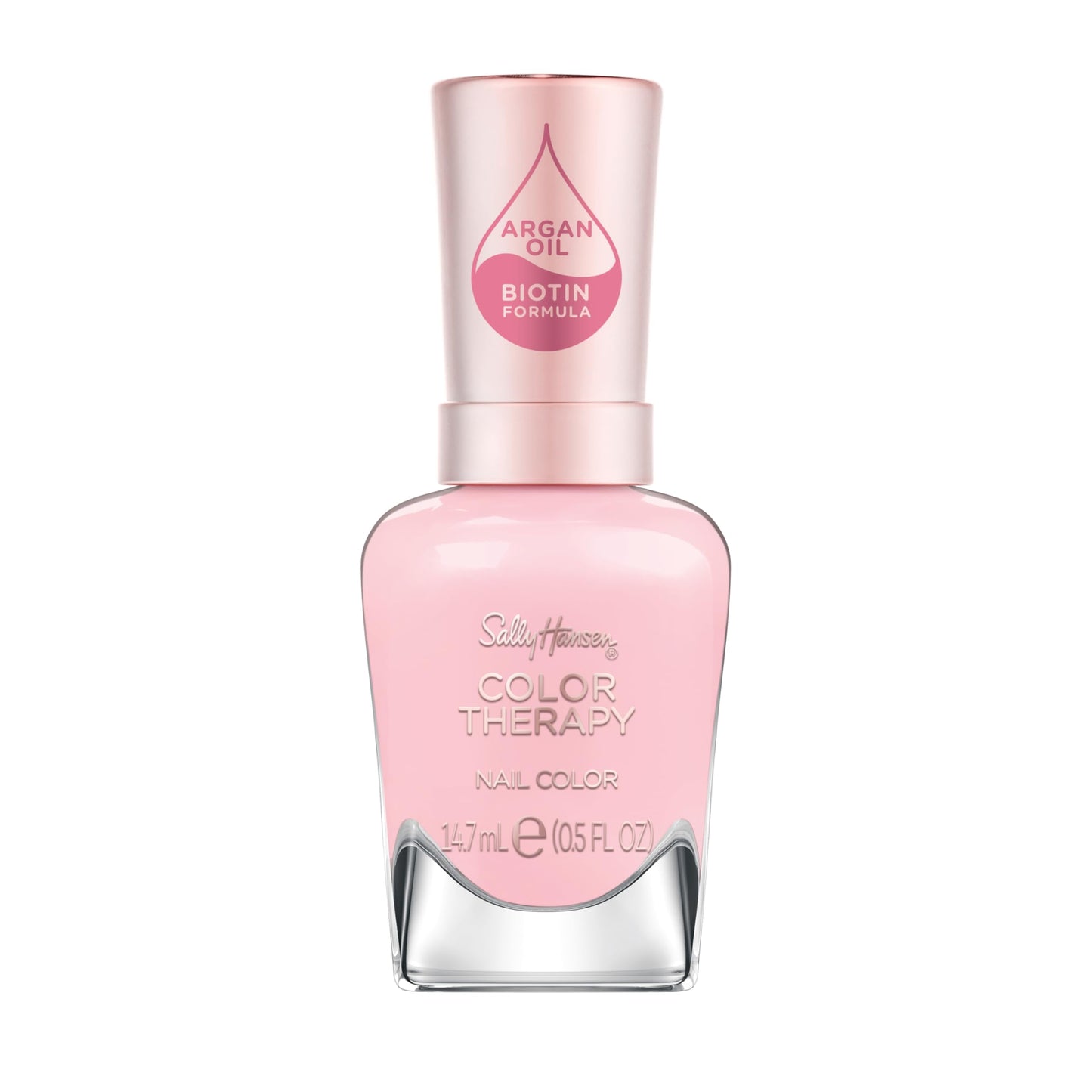 Sally Hansen Color Therapy Nail Polish | Biotin, Argan Oil, Long Lasting, Healthy Nails, Nail Strengenther, Sheer| 537 Tulle Much| Ivory Pink Nail Beauty & Personal Care Sally Hansen