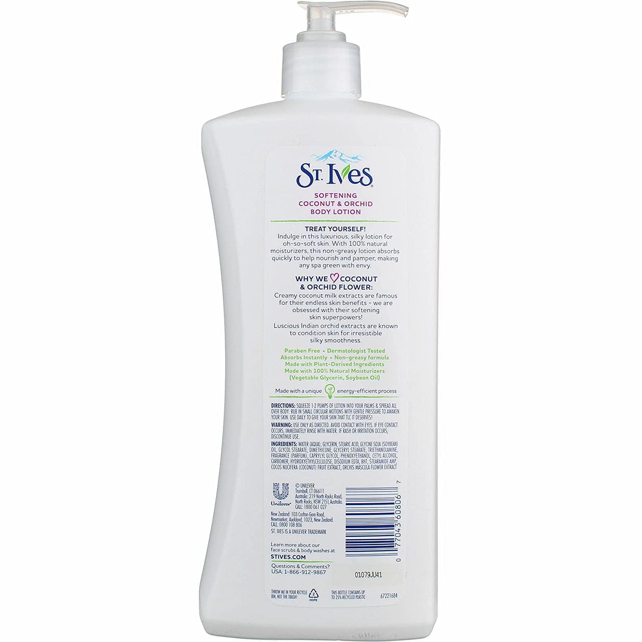 St. Ives Naturally Indugent Body Lotion, Coconut Milk and Orchid Extract, 21 Oz (Pack of 5)