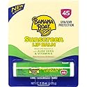 Banana Boat Sunscreen Aloe Vera with Vitamin E Broad Spectrum Sun Care Sunscreen Lip Balm - SPF 45, 0.15 Ounce (Pack of 24)