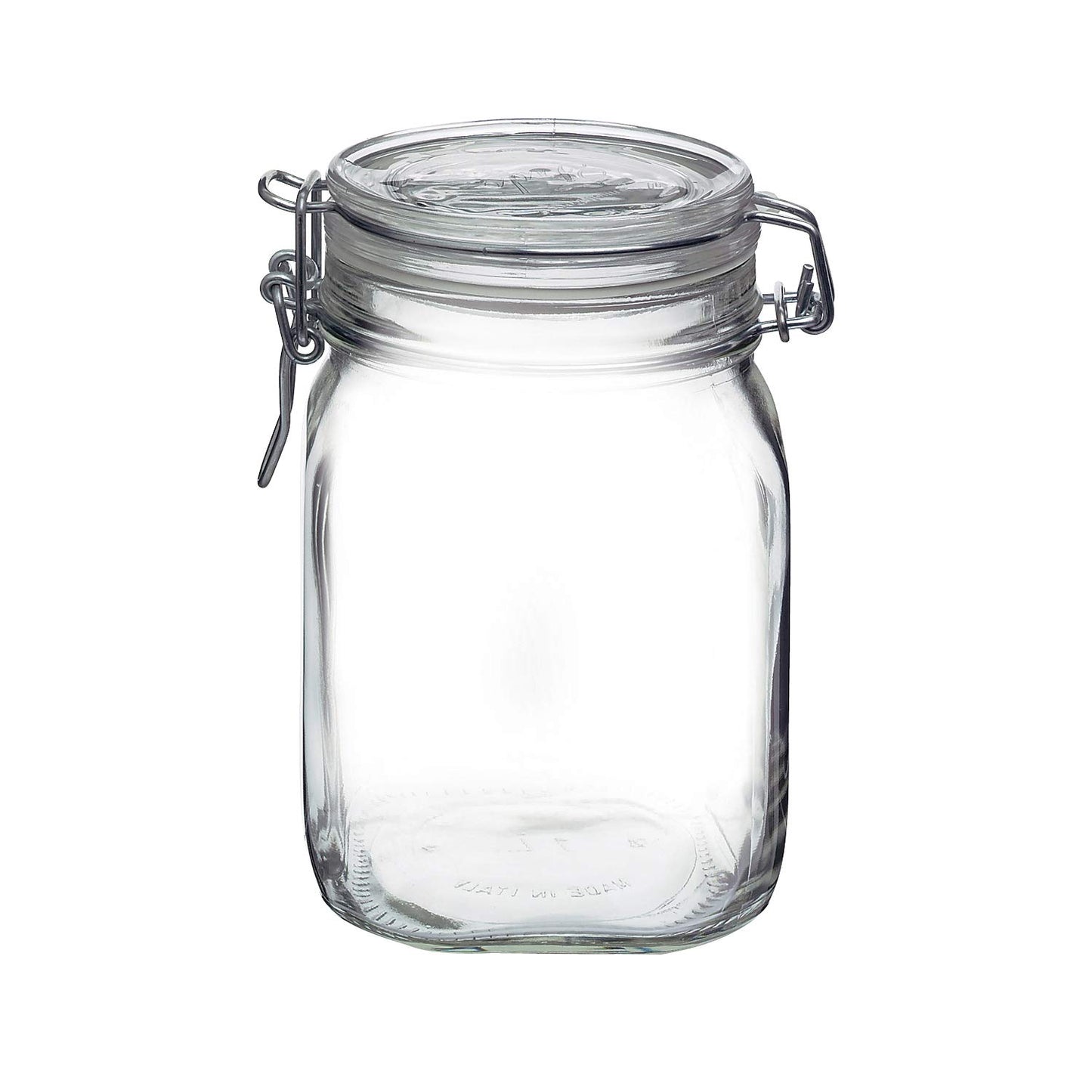 Bormioli Rocco Clear Glass Storage Jars: Airtight Hinged Lid With Leak Proof Gasket, Wide Mouth Canister Kitchen Food Container - For Zero Waste Air…