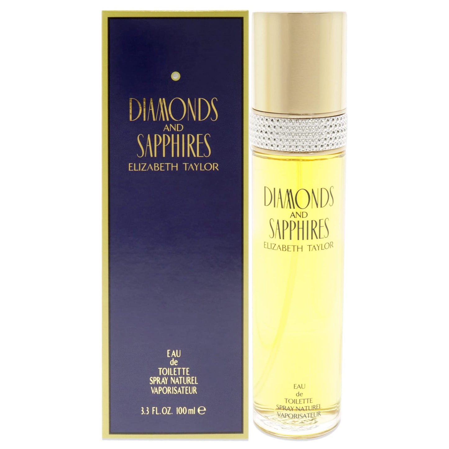 Elizabeth Taylor DIAMONDS & SAPHIRES Eau De Toilette Spray 3.4 oz for Women - 100% Authentic