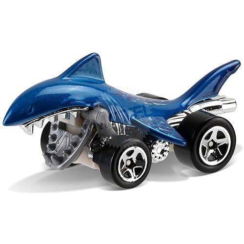 Hot Wheels 2016 Shark Bite Street Beasts Blue 208/250, Long Card by Mattel