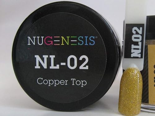 NuGenesis Nail Dipping Powder Color 1.5oz/43g Jar - (NL02 COPPER TOP) Beauty & Personal Care Nugenesis