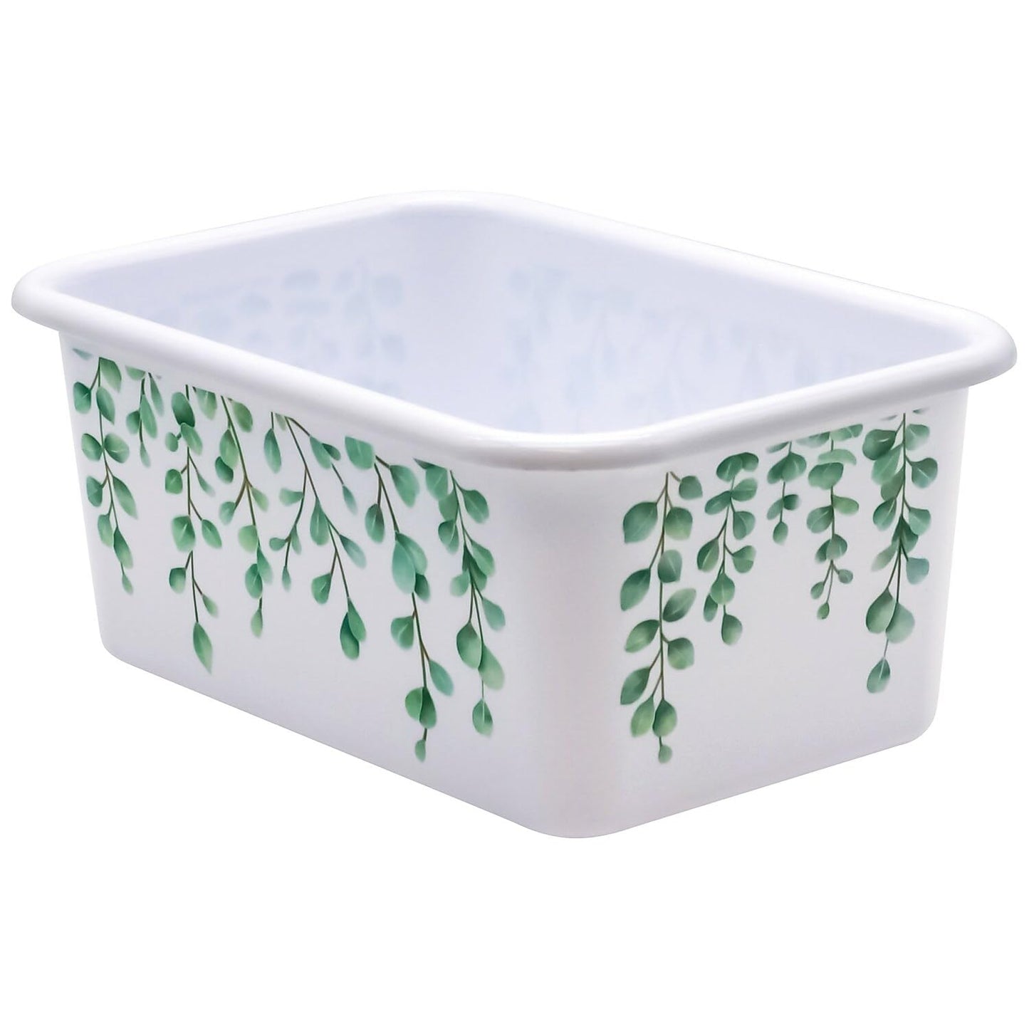 Teacher Created Resources TCR20403-3 Plastic Storage Bin, Small, 7.75-Inch x 11.38-Inch x 5-Inch , Eucalyptus, Pack of 3