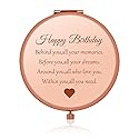 Happy Birthday Gift for Women Girls, Folding Travel Mirror Compact Mirror for Her, Birthday Gift Ideas for Friends, Mom, Daughter, Sister, Coworkers