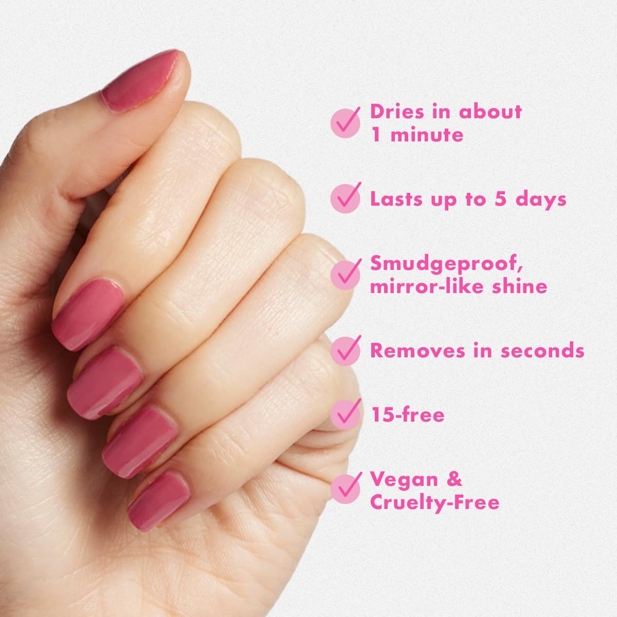Olive & June Quick Dry Nail Polish | Instant, Fast-Drying, Smudgeproof Color | 15-free, Vegan, Cruelty-Free Formula | Lasts up to 5 Days | Beauty & Personal Care Olive & June