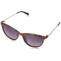 Fossil Women's Female Sunglasses Style FOS 3127/S Cat Eye, Havana/Polarized Violet Gradient, 54mm, 18mm