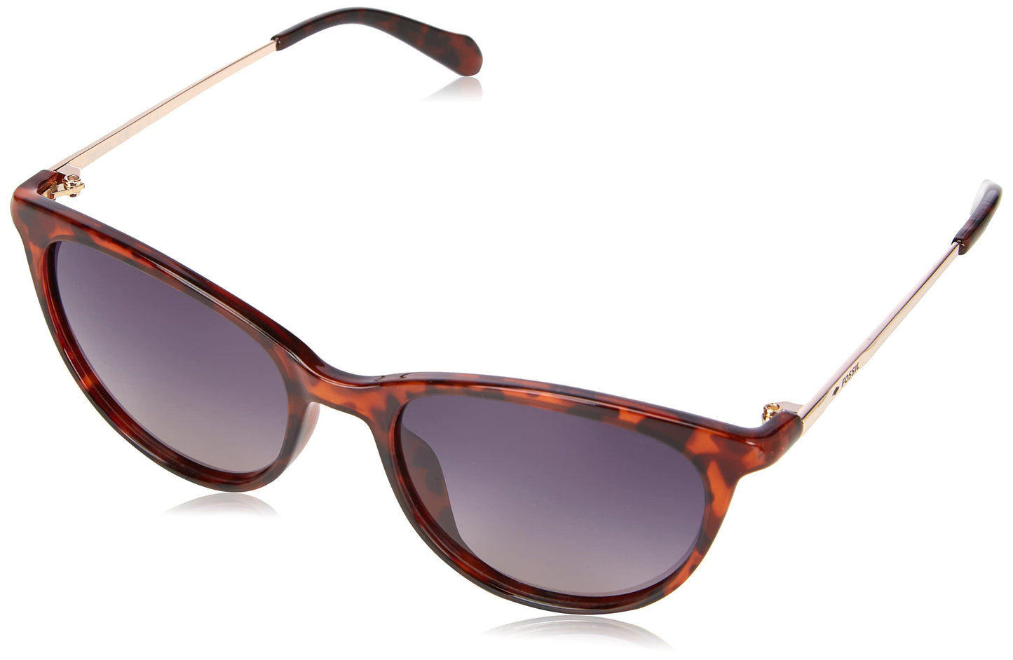 Fossil Women's Female Sunglasses Style FOS 3127/S Cat Eye, Havana/Polarized Violet Gradient, 54mm, 18mm
