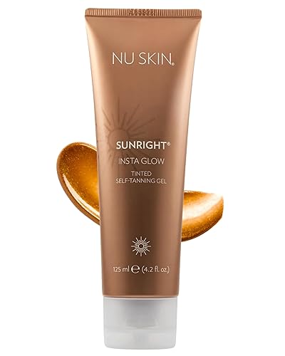 Nu Skin Sunright Insta Glow Self Tanner Gel | Natural Summer Tan for Face & Body | Beauty & Skin Care | Vitamin E & Avocado Oil | Natural Body Bronzer