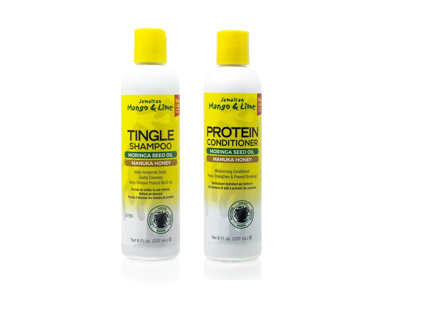 Jamaican Mango & Lime Love Your Locs Tingle Shampoo & Protein Conditioner - Strengthening Hair Care for Locs, Braids & Natural Hair Growth (Shampoo