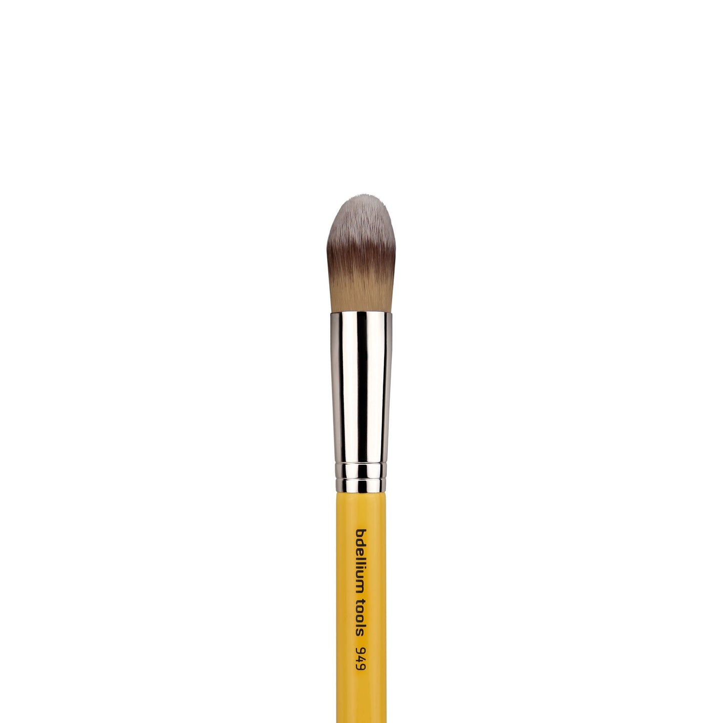 Bdellium Tools Professional Makeup Brush - Studio Series 949 Pointed Foundation - With Soft Synthetic Fibers, For Foundation & Concealing (Yellow