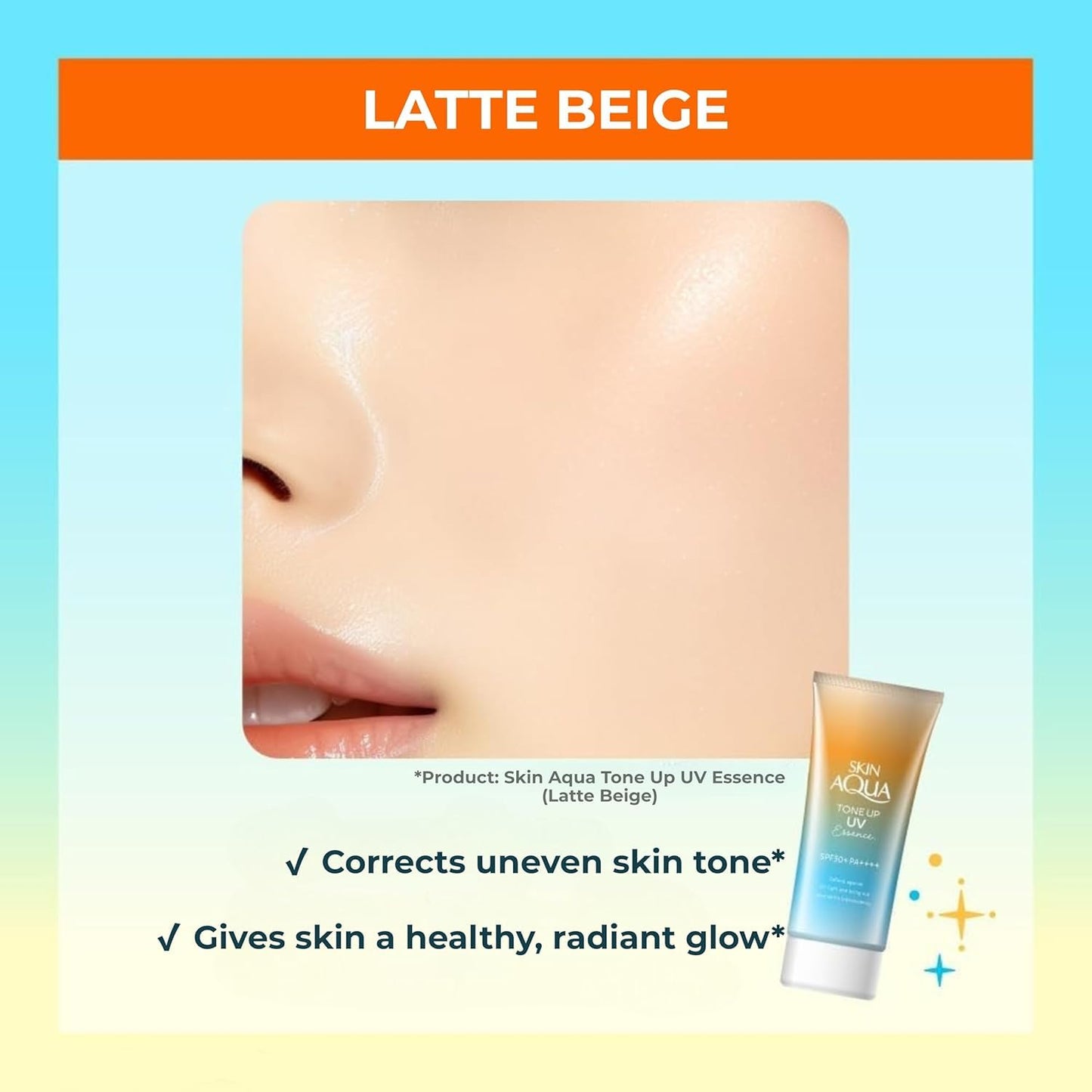 Skin Aqua Sunscreen Tone Up UV Essence 2.82oz(80g) - Latte Beige