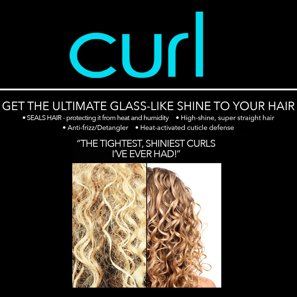 Hair Chemist CURL Anti Humidity Shine Coat & Curl Sealing Spray 8 oz. (Pack of 2)