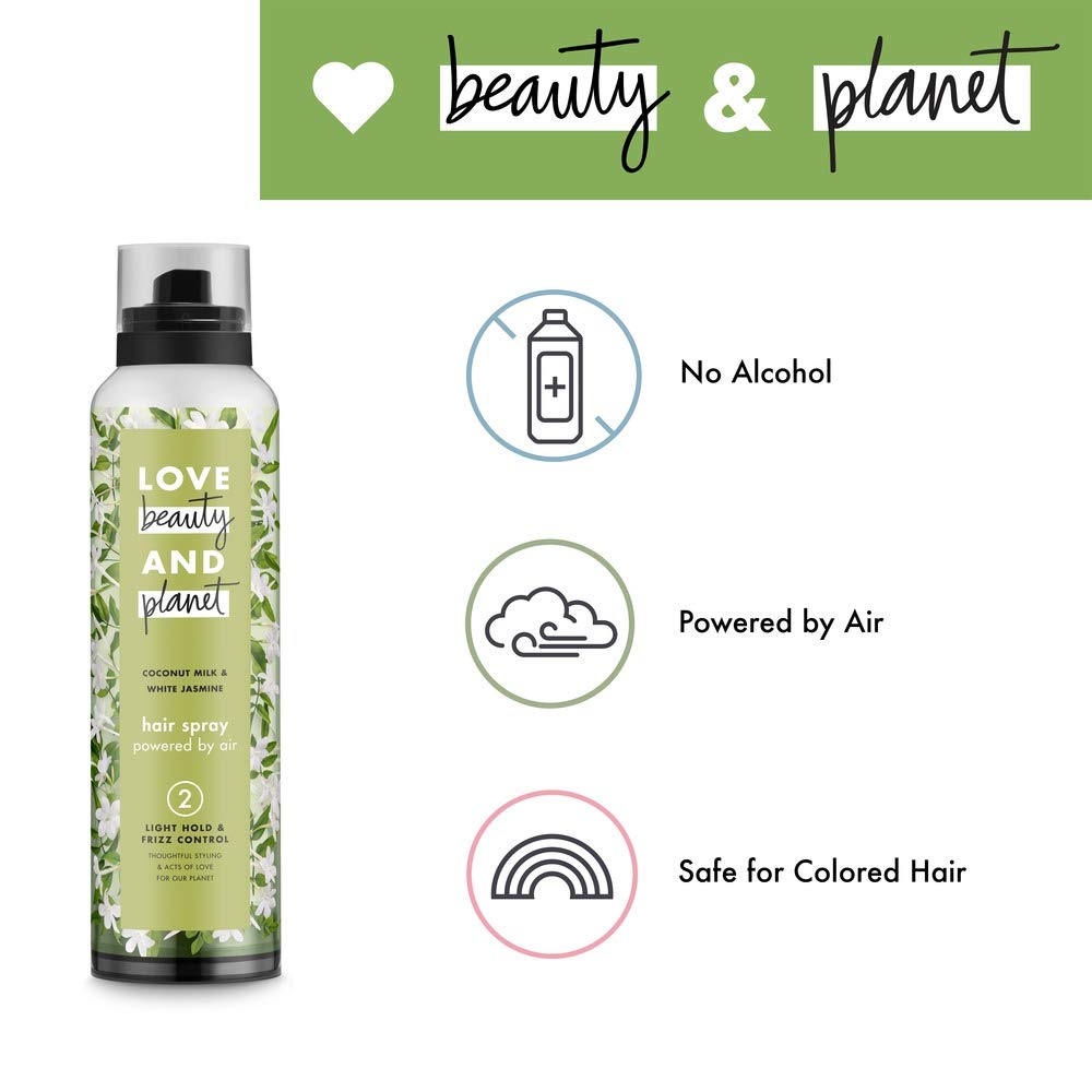 Love Beauty and Planet Frizz Control Hair Spray Coconut Milk and White Jasmine 6.8 oz