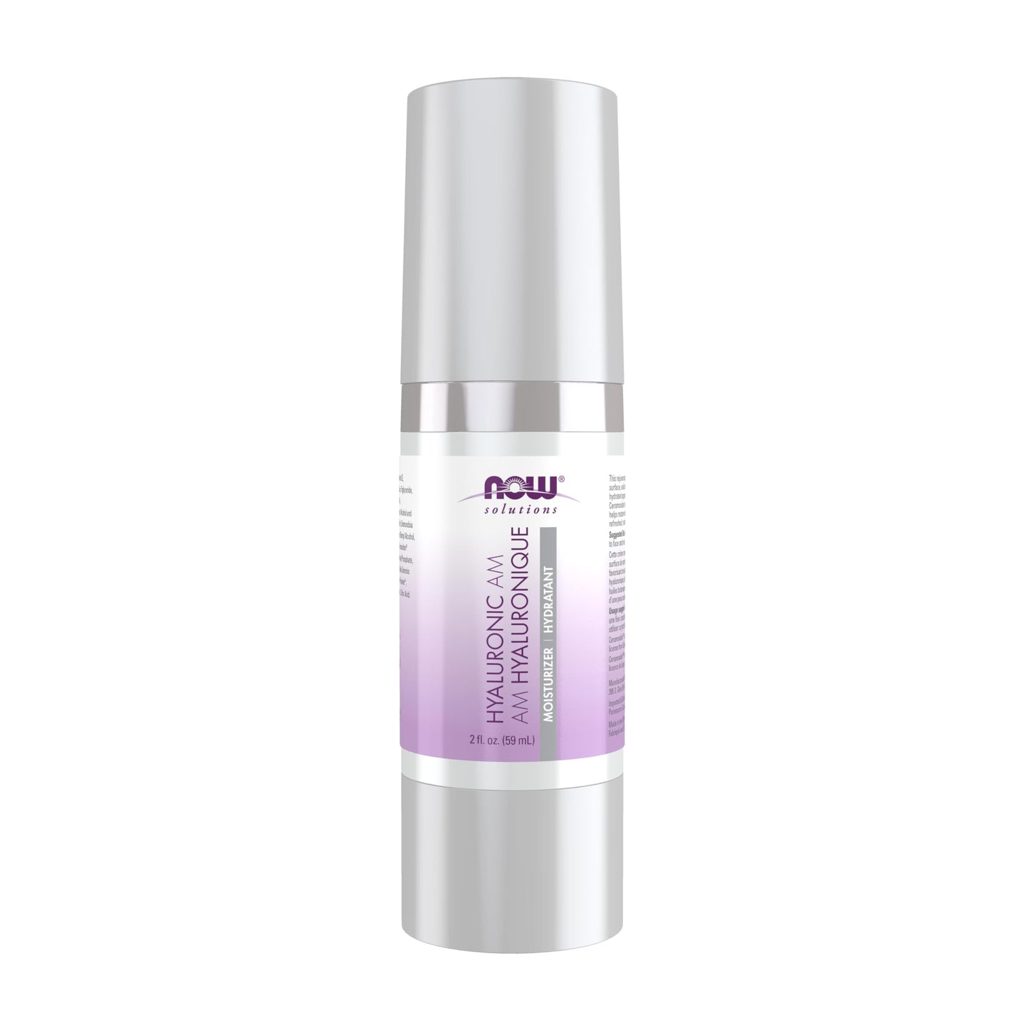 NOW Foods Solutions, Hyaluronic Acid Moisturizer, Smoothing and Toning, Rehydrating to Start Your Day, 2-Ounce