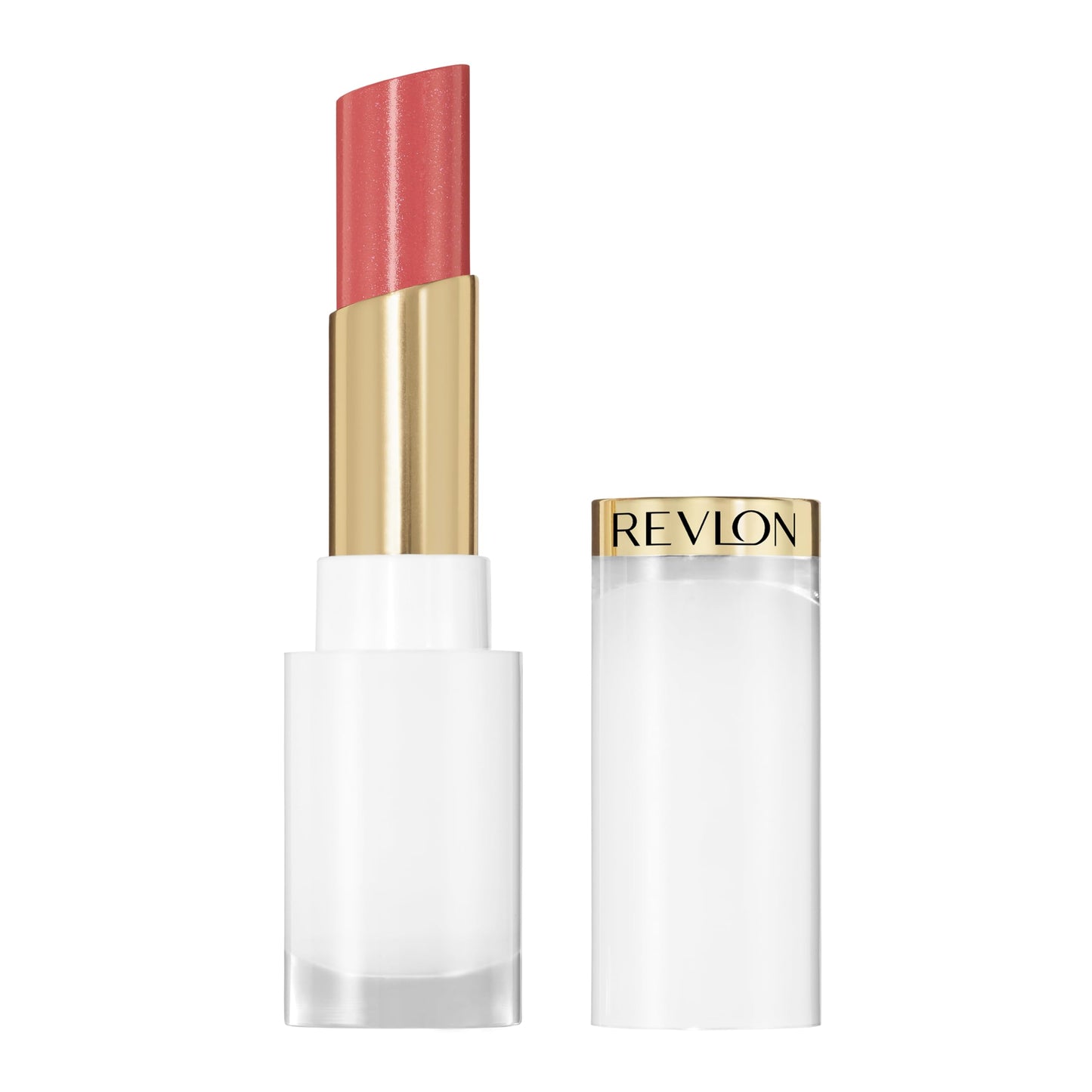 REVLON Super Lustrous Glass Shine Balm, Hydrating Tinted Lip Balm with Hyaluronic Acid, Aloe & Rose Quartz, 003 Honey Shine, 0.11 oz