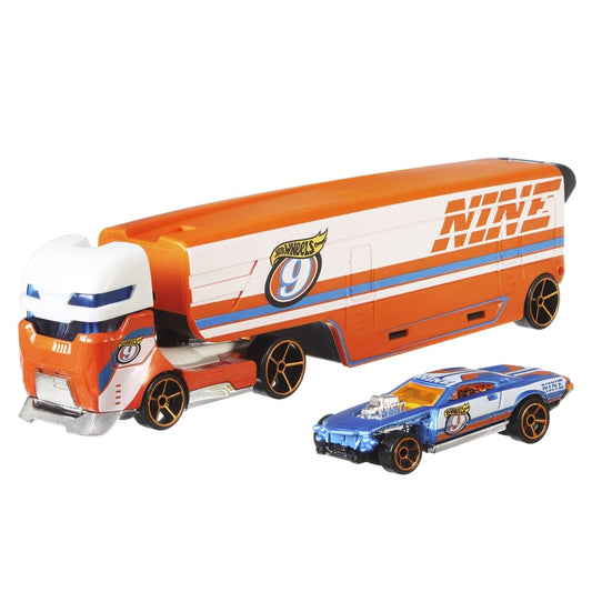Hot Wheels Speedway Hauler Vehicle - Semi-Truck with Car ~ Detachable Trailer