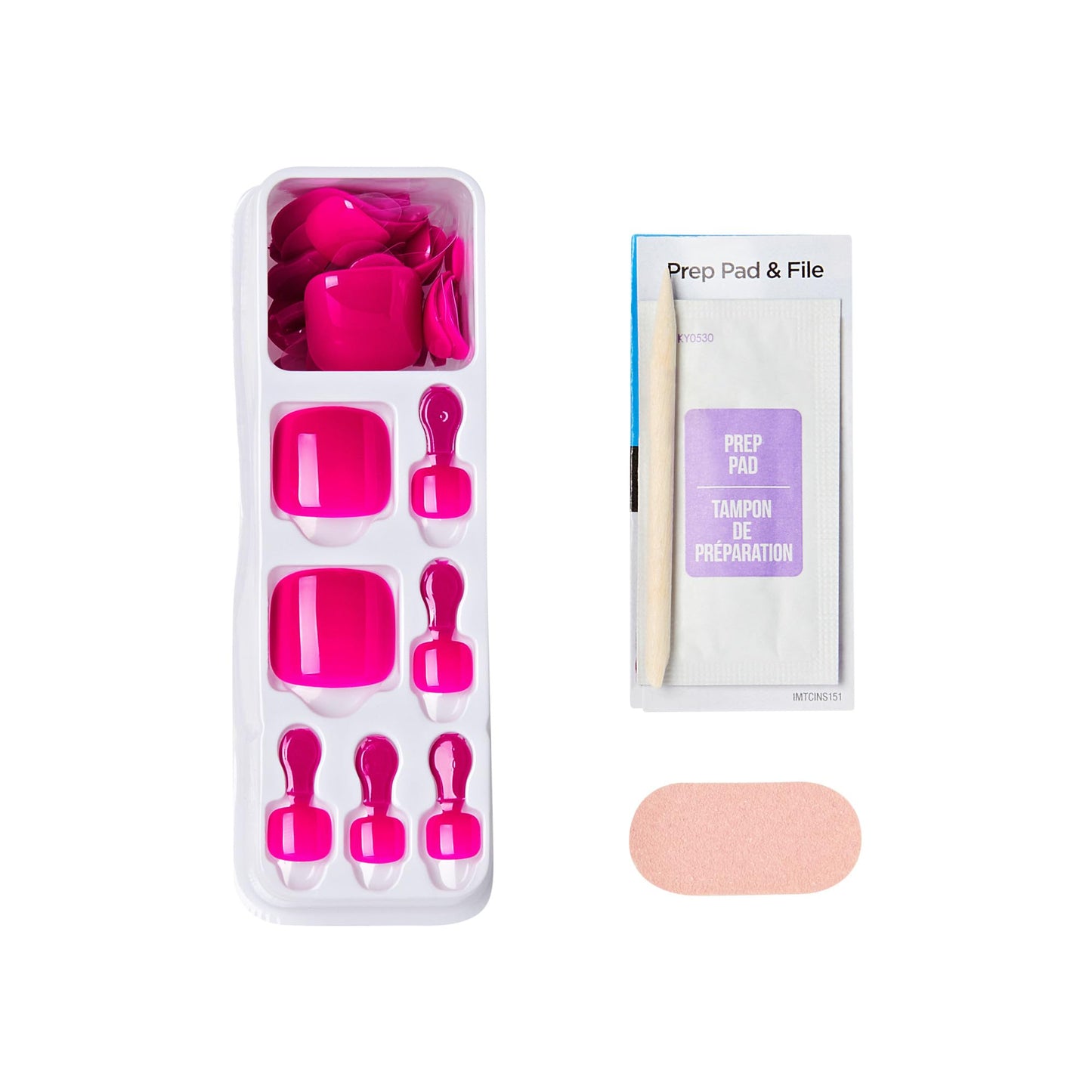 Kiss Impress No Glue Mani Press On Nails, Color, 'Take My Time', Pink, Short Size, Squoval Shape, Includes 24 Toenails, Prep Pad, Instructions Sheet Beauty & Personal Care imPRESS