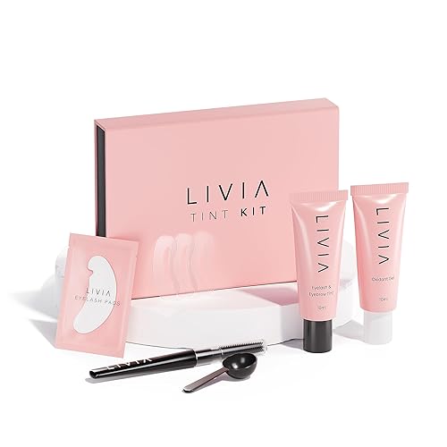 Livia - Black Eyelash and Eyebrow Color Set - Long-Lasting, Natural-Looking Color for 4 Weeks - Vegan, Gentle for Sensitive Skin - Easy DIY Solution