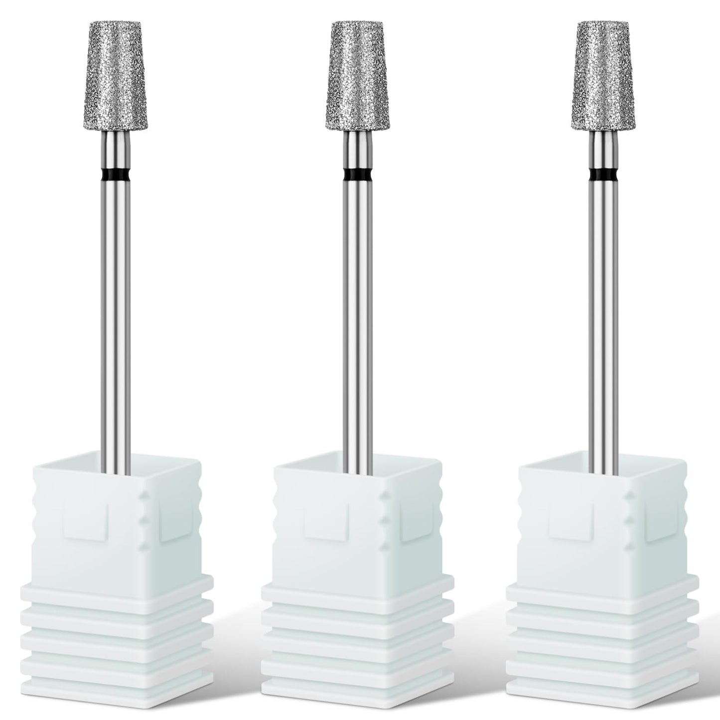 Rolybag Cuticle Nail Drill Bits Tapered Barrel Cuticle Drill Bit for Nail Diamond Drill Bits 3/32” Professional Safety Cuticle Clean Drill