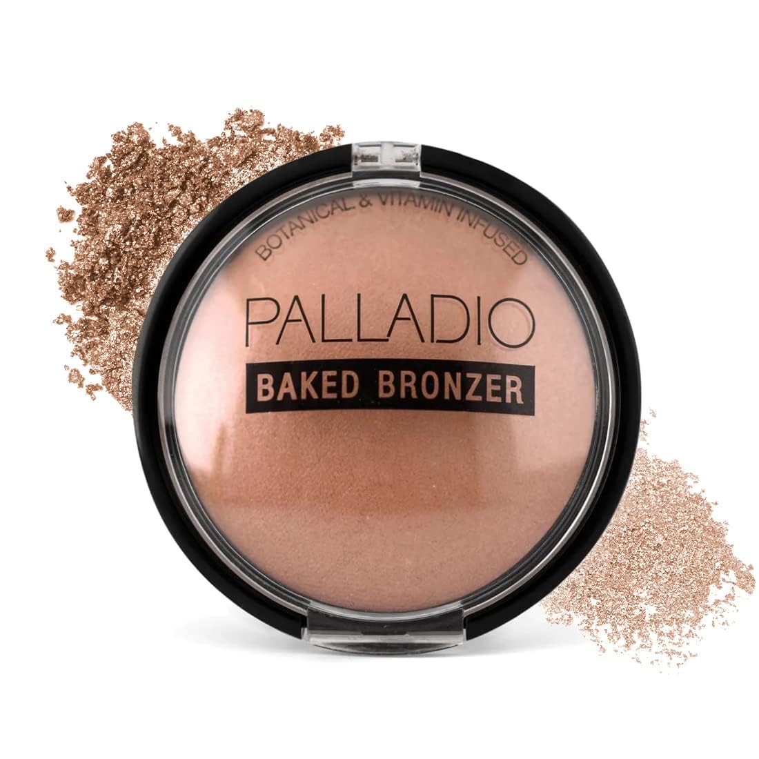 Palladio Baked Bronzer, Highly Pigmented and Easy to Blend, Shimmery Bronzed Glow, Use Dry or Wet, Lasts all day long, Provides Rich Tanning Color