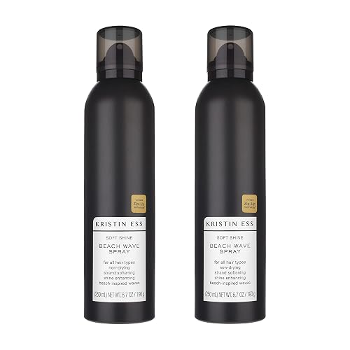 Kristin Ess Hair Soft Shine Beach Wave Hair Spray for Soft Texture + Shine, Non-Drying, Wavy Hair Styling Product, 6.7 oz (Pack of 2)