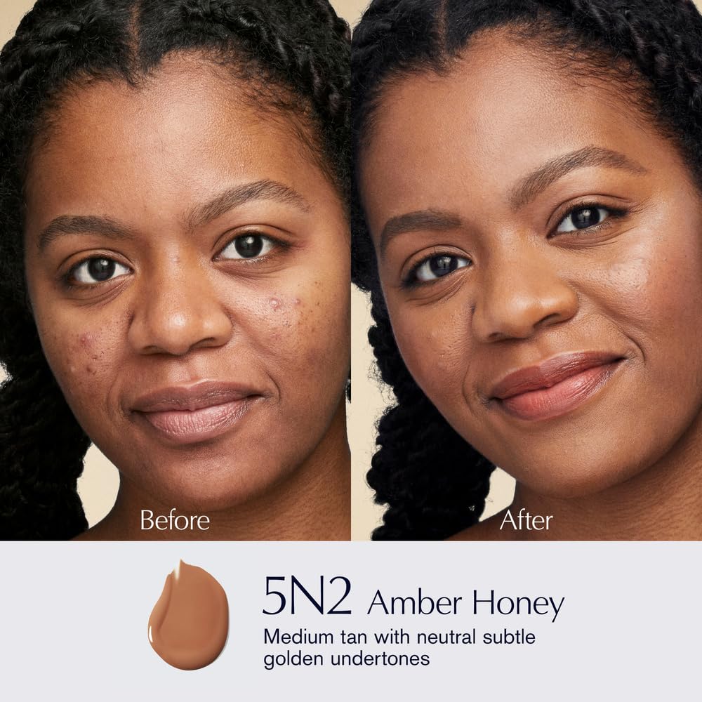 Estée Lauder Futurist Hydra Rescue Moisturizing Foundation Makeup SPF 45 for a 12-Hour Glow, 1.2 Fl Oz, 5N2 Amber Honey