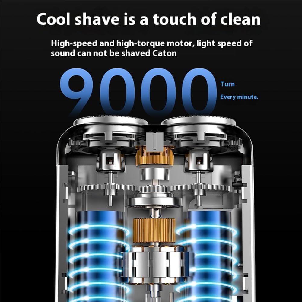 Skywortl Mini Shaver, Beard Shavers Portable Suitcase Design Razor, Mini Portable Electric Shaver for Men Waterproof, Fast Charging Long Battery Life Beauty and Personal Care Rhycoma