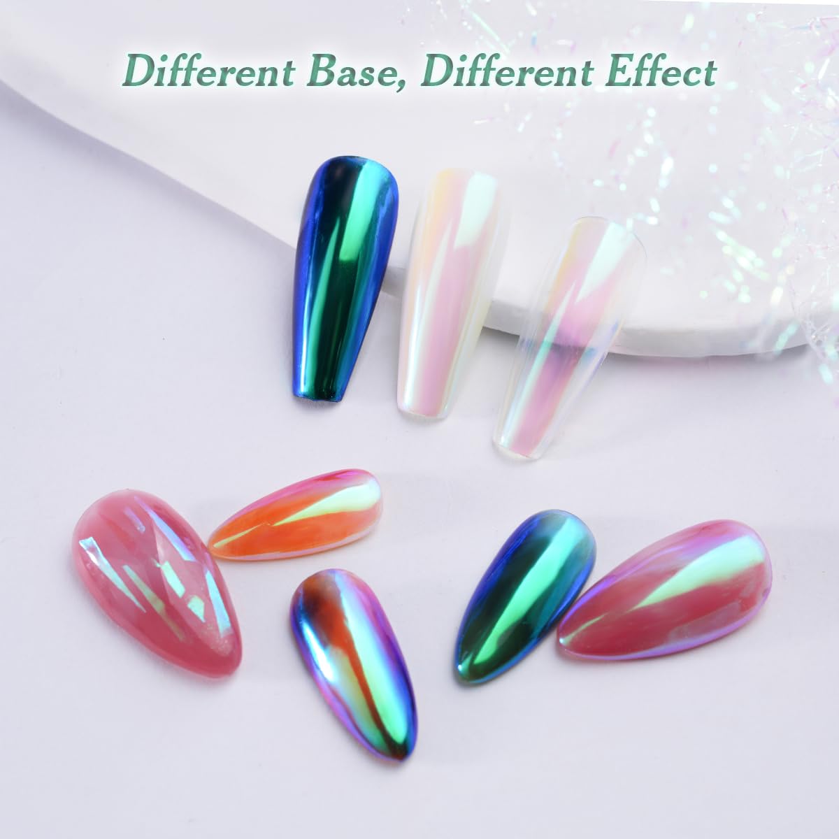 Pretty Diva Mermaid Chrome Nail Powder, Aurora Iridescent Chrome Powders for Nails Unicorn Nail Chrome Mica Powder, Nail Art Glitter Decoration Beauty and Personal Care Pretty Diva