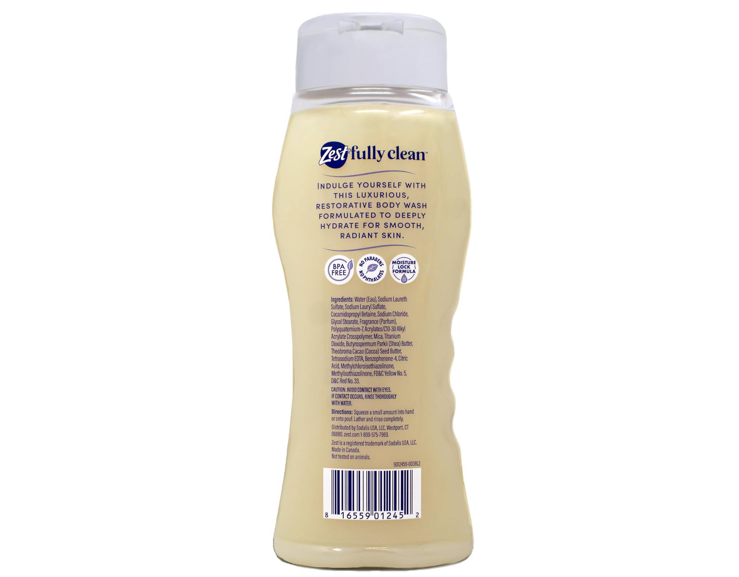 Zest Body Wash, Creamy Cocoa Butter & Shea, 18 Fl Oz