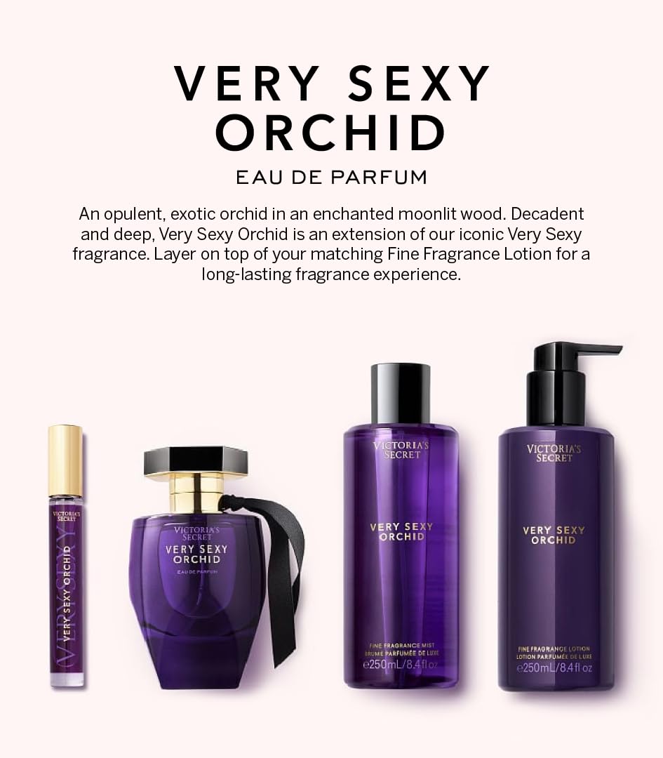 Victoria's Secret Very Sexy Orchid Fragrance Lotion, Notes of Blackcurrant, Orris Woods & Sheer Patchouli, (8.4 oz)
