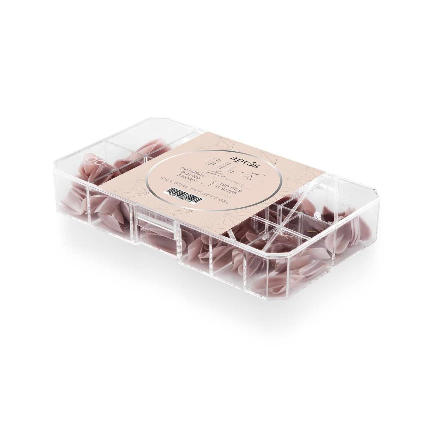 Apres Neutrals Gel-X Maisie Box Of Press On Nails, 11 Sizes 00-9, Soft Gel Nail Tip Box (150pcs) (Natural Round Short, 150pcs) Beauty & Personal Care APRÉS