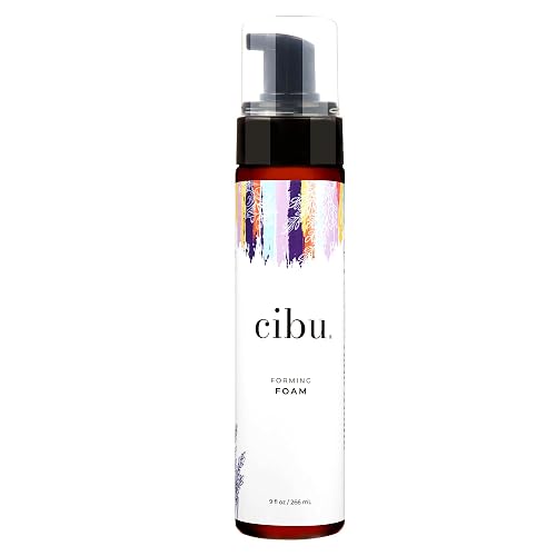 CIBU Styling Foam - Hair Styling Agent, Forming Foam, 9 Fl Oz, Frizz Control, Lightweight Mousse, Nutrient Rich Rice Soy Protein Hemp Argan Seed Oils