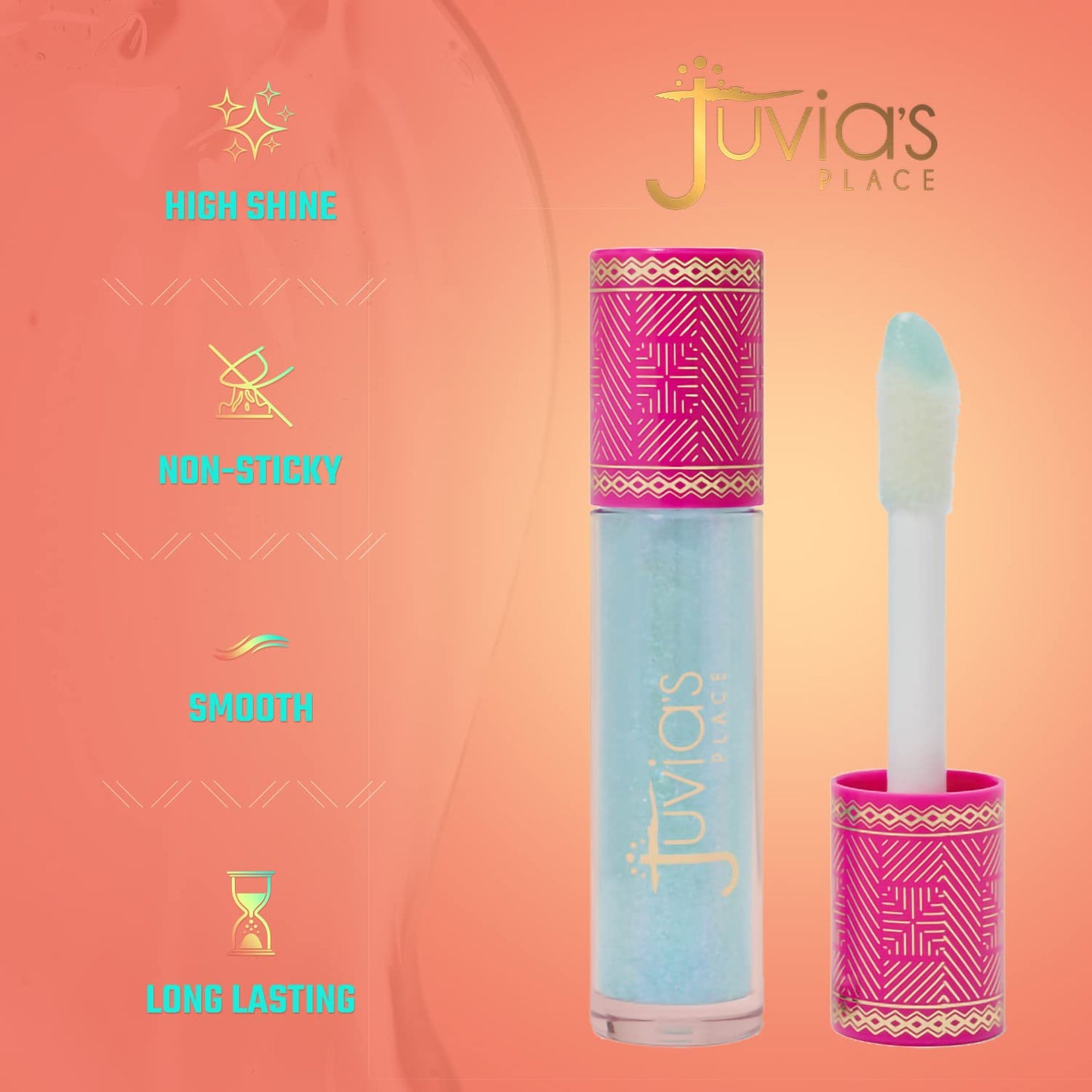 Juvia's Place High Shine - Glides on Creamy and Smooth,16 oz, Lip Gloss Garden of Juvia Flower Girl,Non-Sticky Long Lasting,Iridescent, Clear Gloss