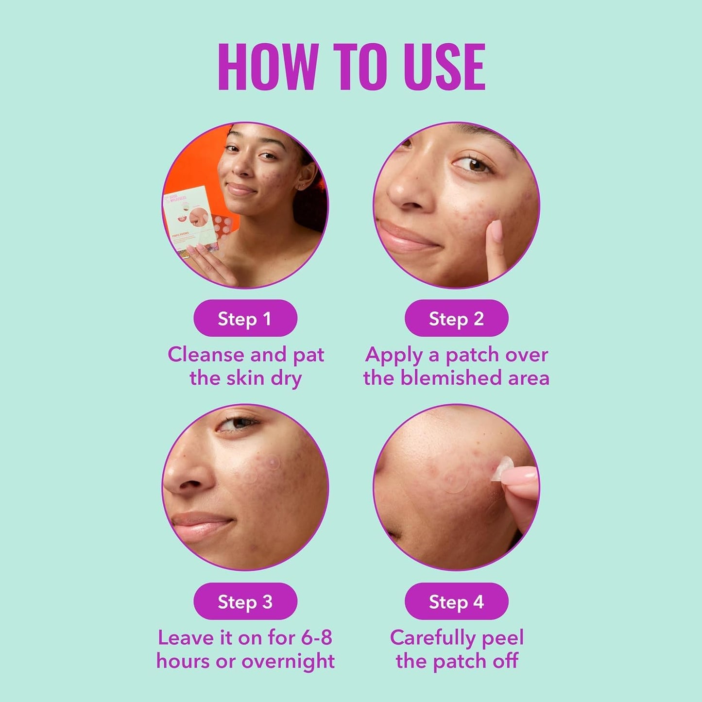 Good Molecules Pimple Patches for Face, 100 Pack - Ultra-Thin Hydrocolloid Patches, Invisible Under Makeup, Conceals Blemishes, Blackheads & Zits Beauty and Personal Care Good Molecules