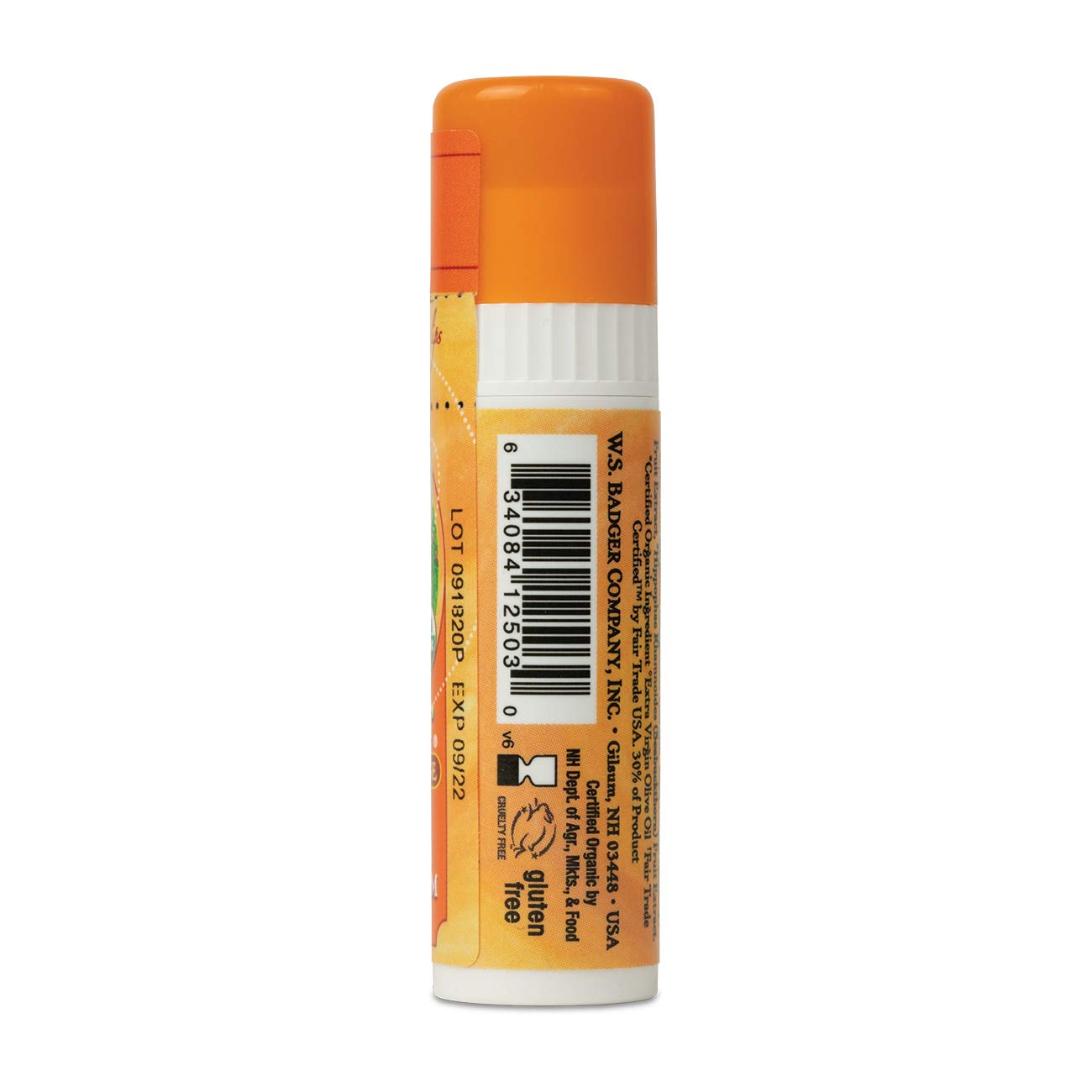 Badger Sweet Orange Cocoa Butter Lip Balm - .25oz Stick