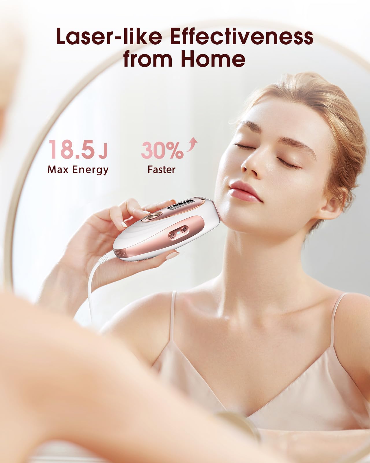 LYSMOSKI Laser Hair Removal, IPL Hair Removal with Ice-Cooling System for Painless & Long-Lasting Result, Safe At-Home Hair Remover Device for Armpits Beauty and Personal Care LYSMOSKI