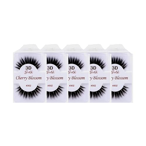 Cherry Blossom 3D Eyelashes (5 Pack of Silk 902)