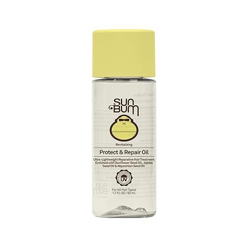 Sun Bum Revitalizing Protect and Repair Hair Oil - Light-weight Hair Care Treatment - Strengthen and Hydrates - UV Protection against Heat Damage