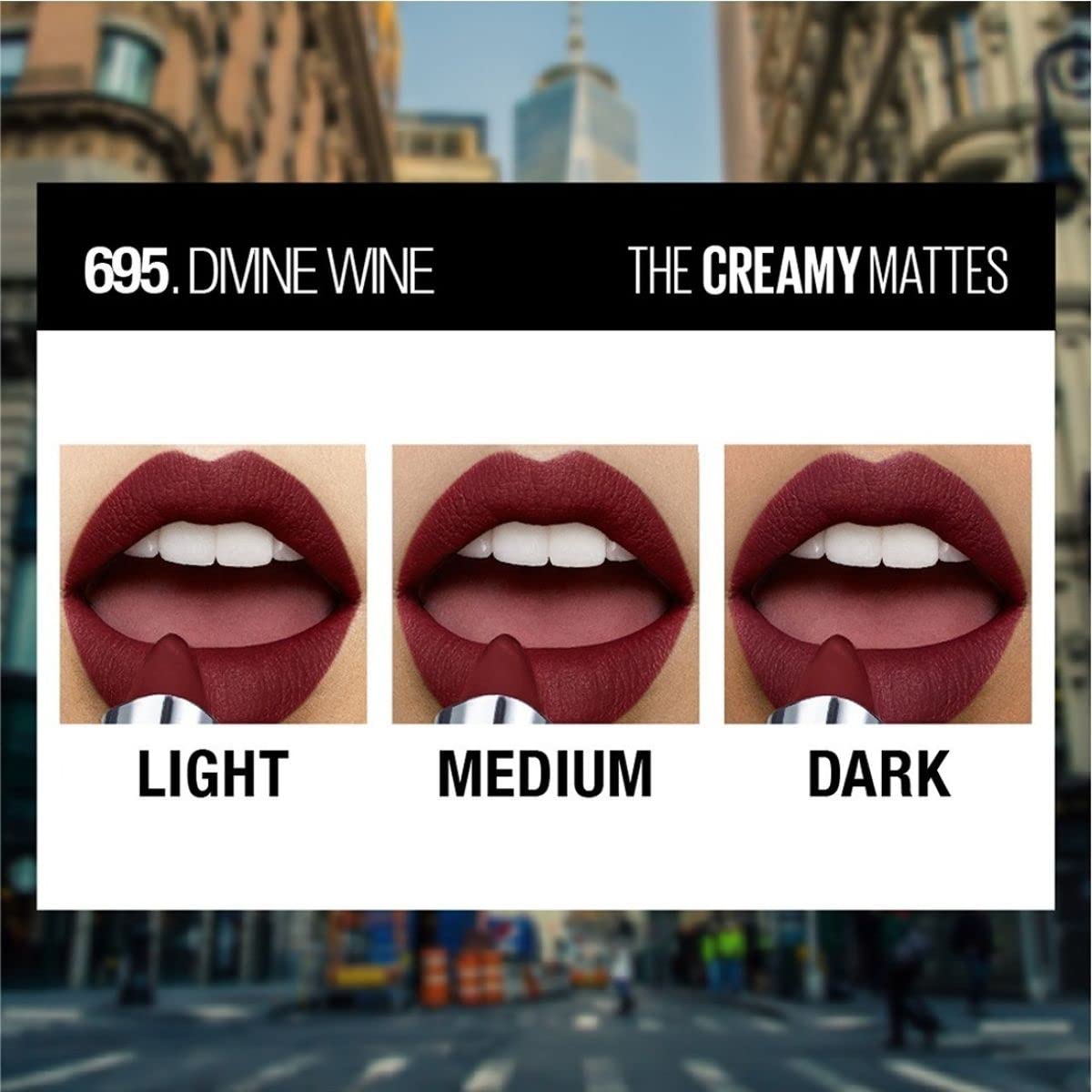 Myb Lip Matte 695 Divine Size 0.15o Maybelline Color Sensational Lip Color Creamy Matte 695 Divine Wine 0.15oz
