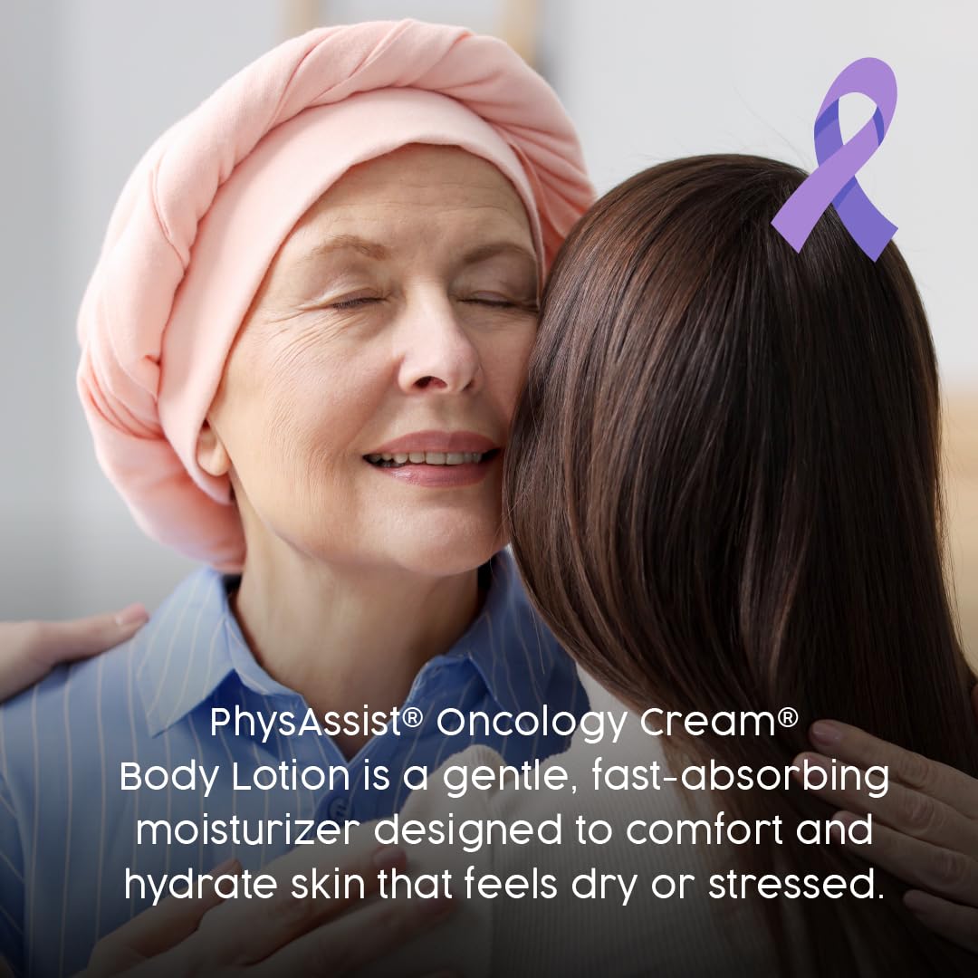 PhysAssist Oncology Cream Body Lotion with Botanicals - Hydrating Lotion for Dry, Sensitive and Stressed Skin - Lavender, Tea Tree, Peppermint