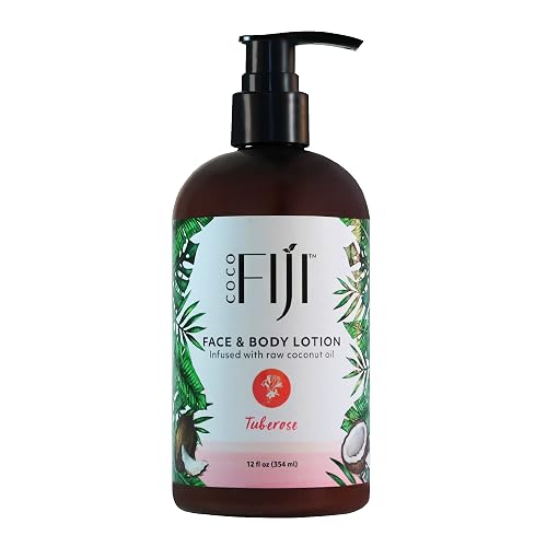 Coco Fiji Face & Body Lotion Infused With Coconut Oil | Lotion for Dry Skin | Moisturizer Face Cream & Massage Lotion for Women & Men | Tuberose 12