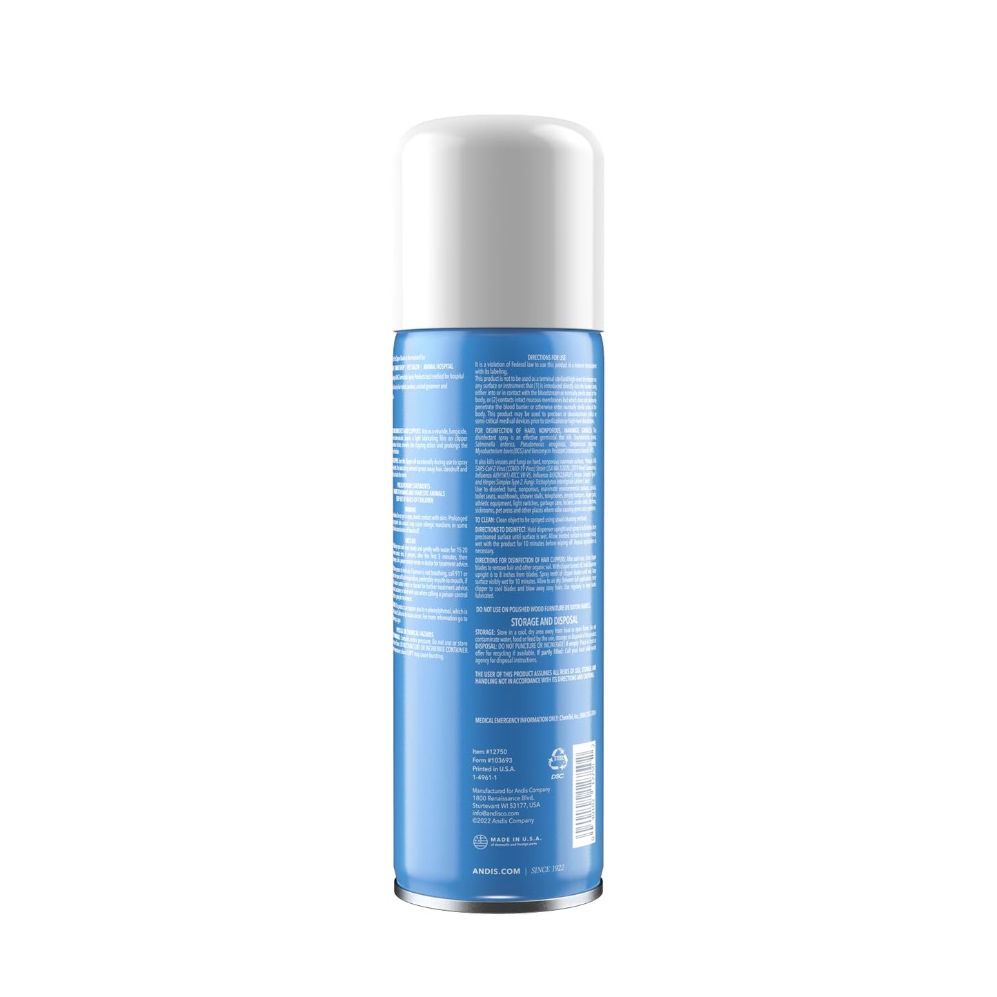 Andis 12750 Cool Care Plus 5-in-1 Clipper Spray, 15.5 oz Can, Blade Care and Treatment Beauty and Personal Care Andis