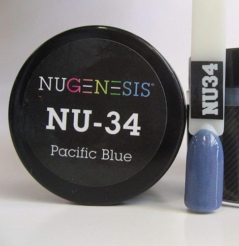 NuGenesis Nail Dipping Powder Color 1.5oz/43g - (NU34 PACIFIC BLUE) Beauty & Personal Care Nugenesis